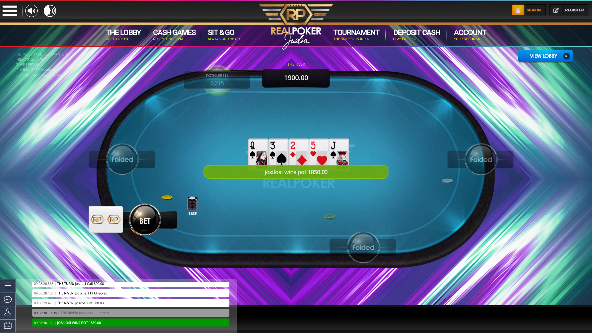 10 player poker in the 34th minute