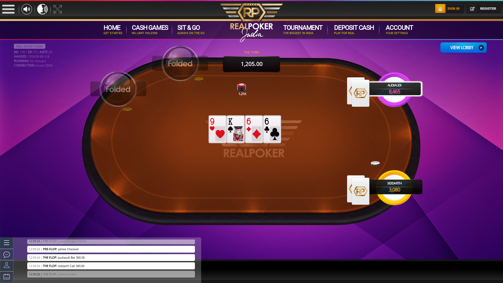 10 player poker in the 42nd minute