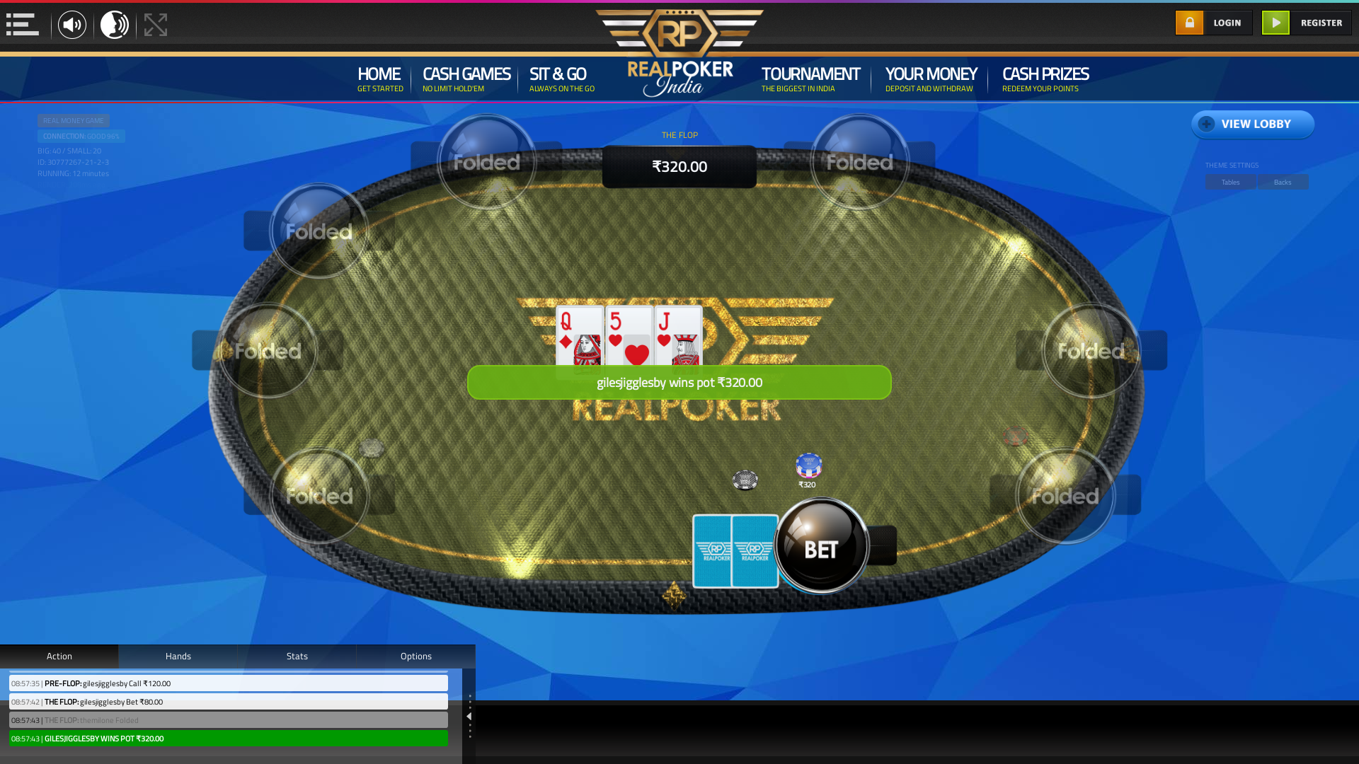 10 player texas holdem table at real poker with the table id 30777267