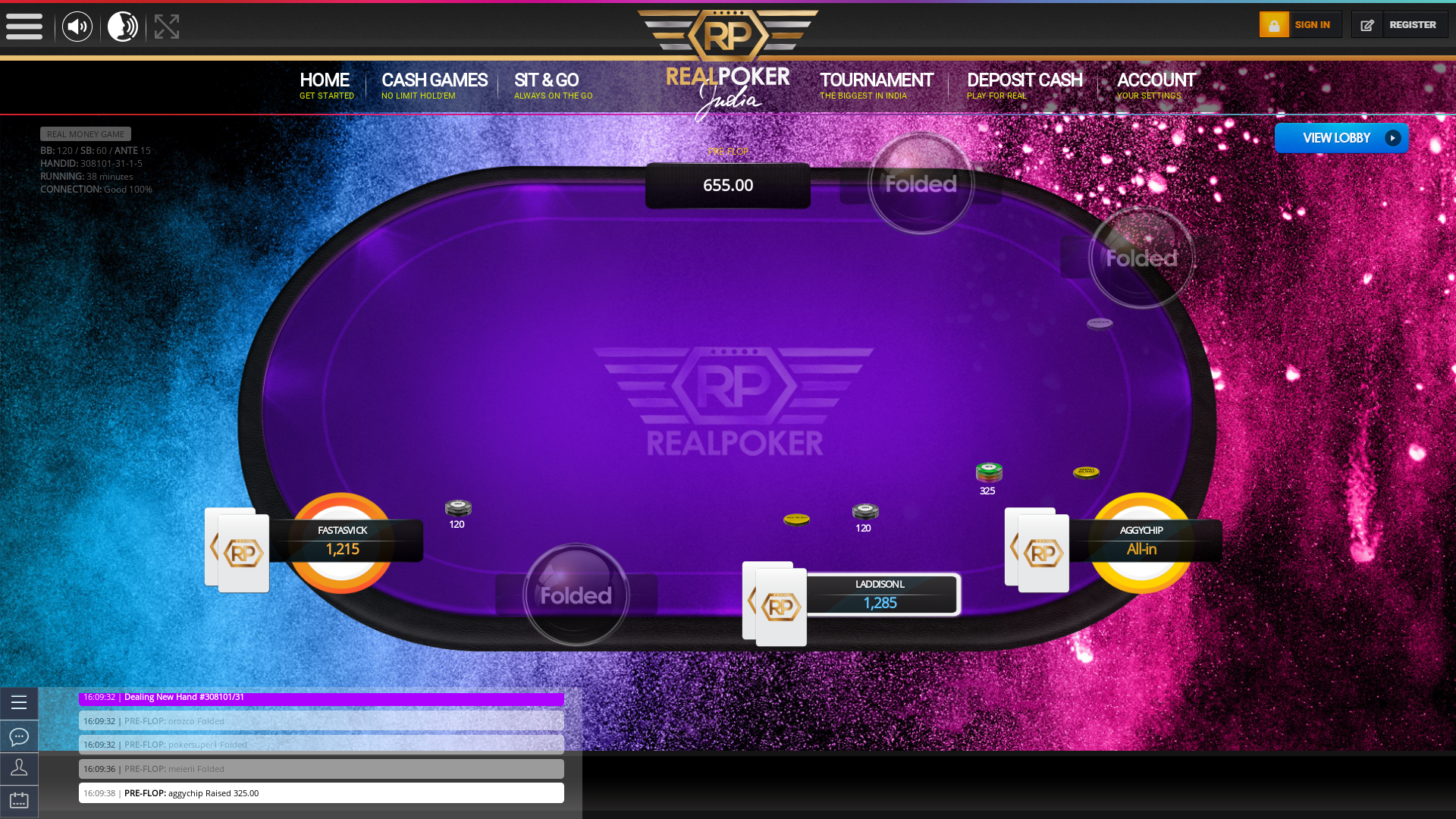 aggychip playing online poker on the Alaknanda, New Delhi table