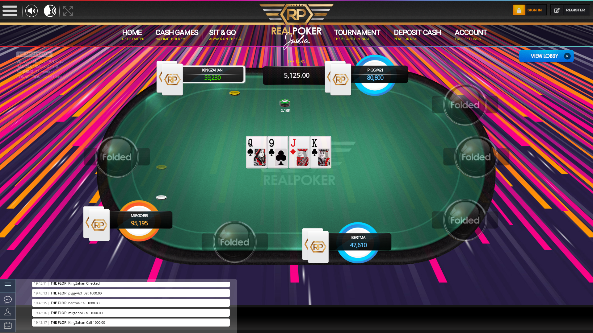 Alipore, Kolkata poker table on a 10 player table in the 28th minute of the match