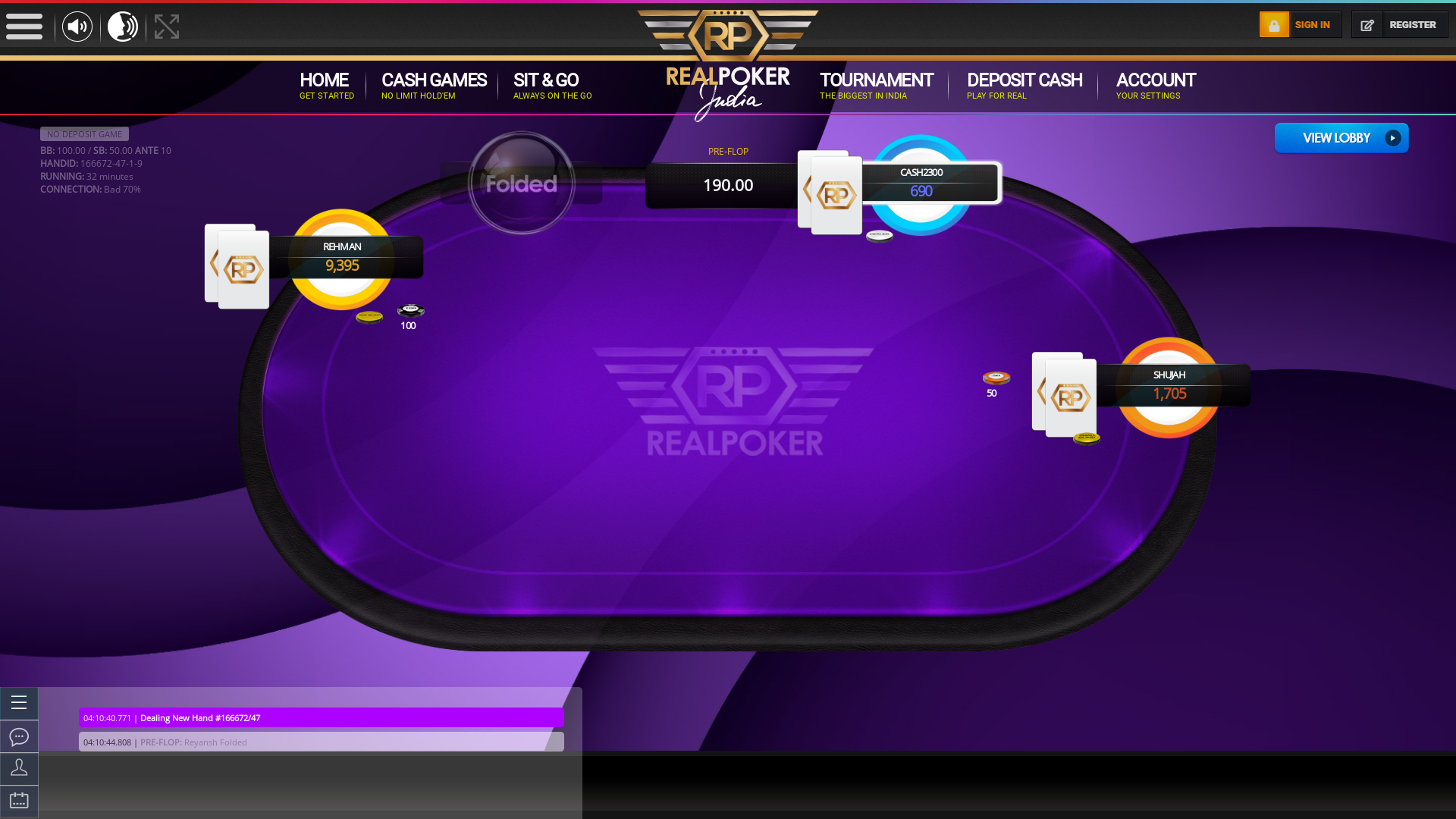 Allahabad texas holdem poker table on a 10 player table in the 32nd minute