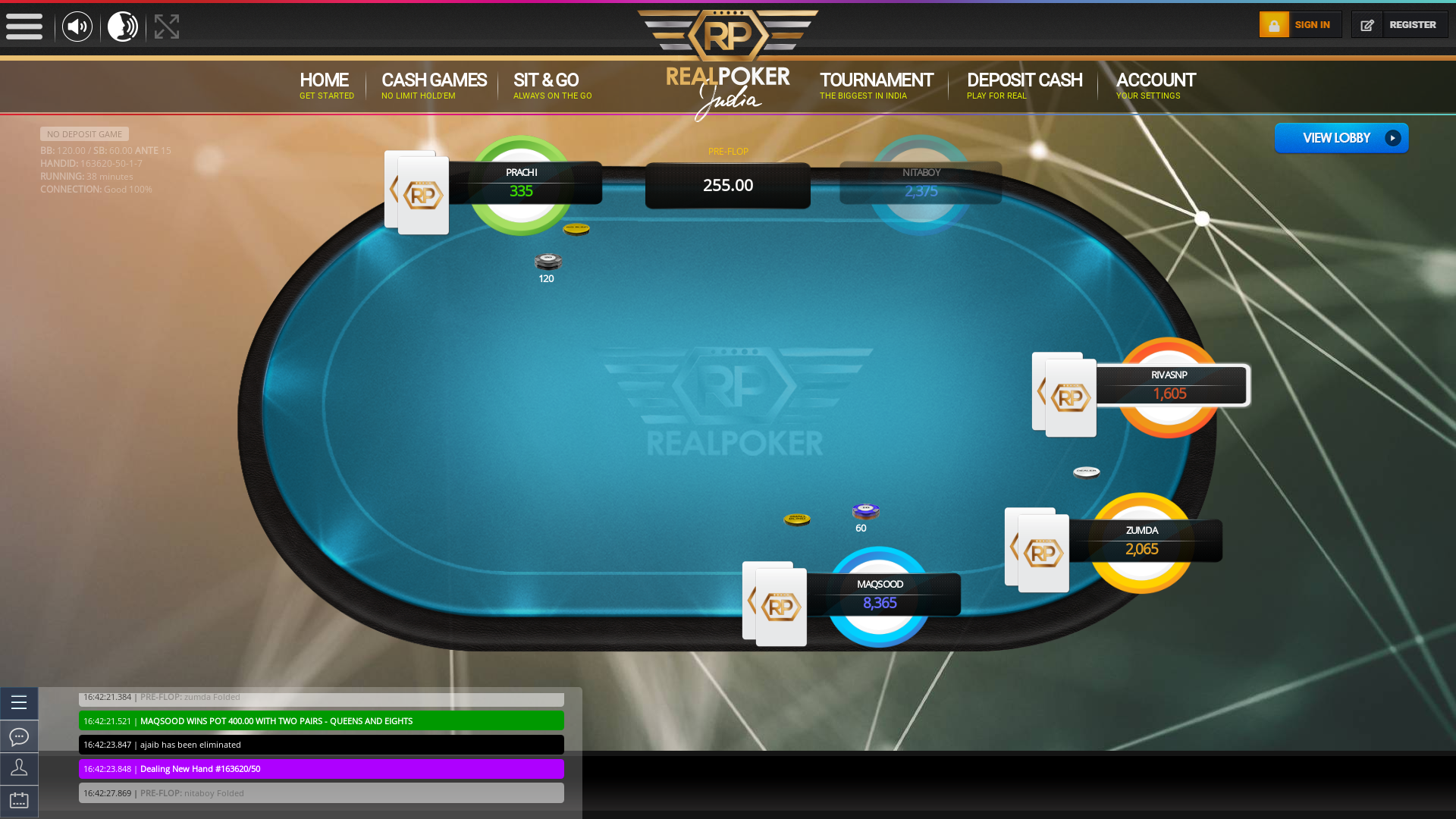 Bardez 10 player poker in the 38th minute