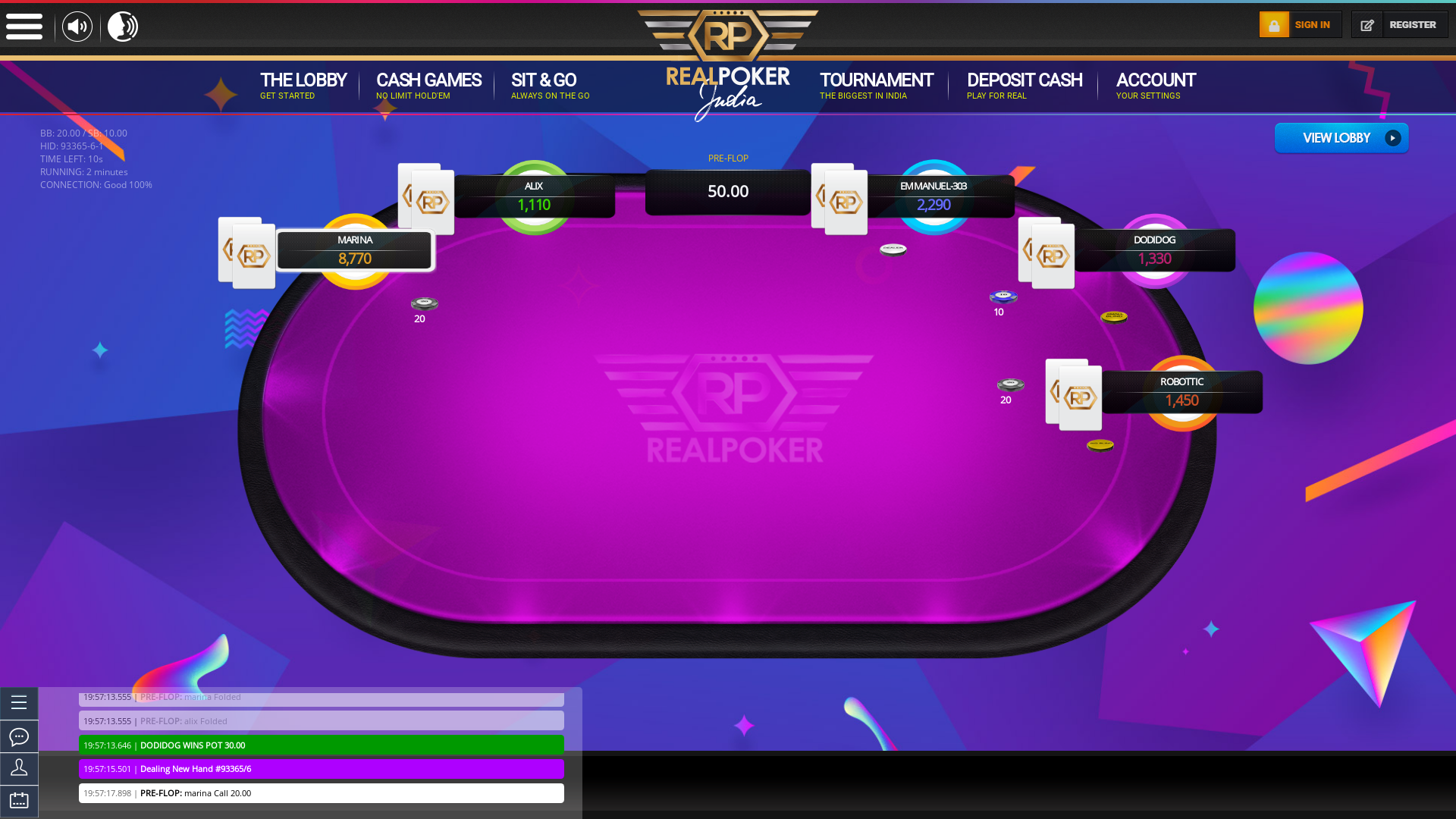 Bengaluru poker table on a 10 player table in the 2nd minute