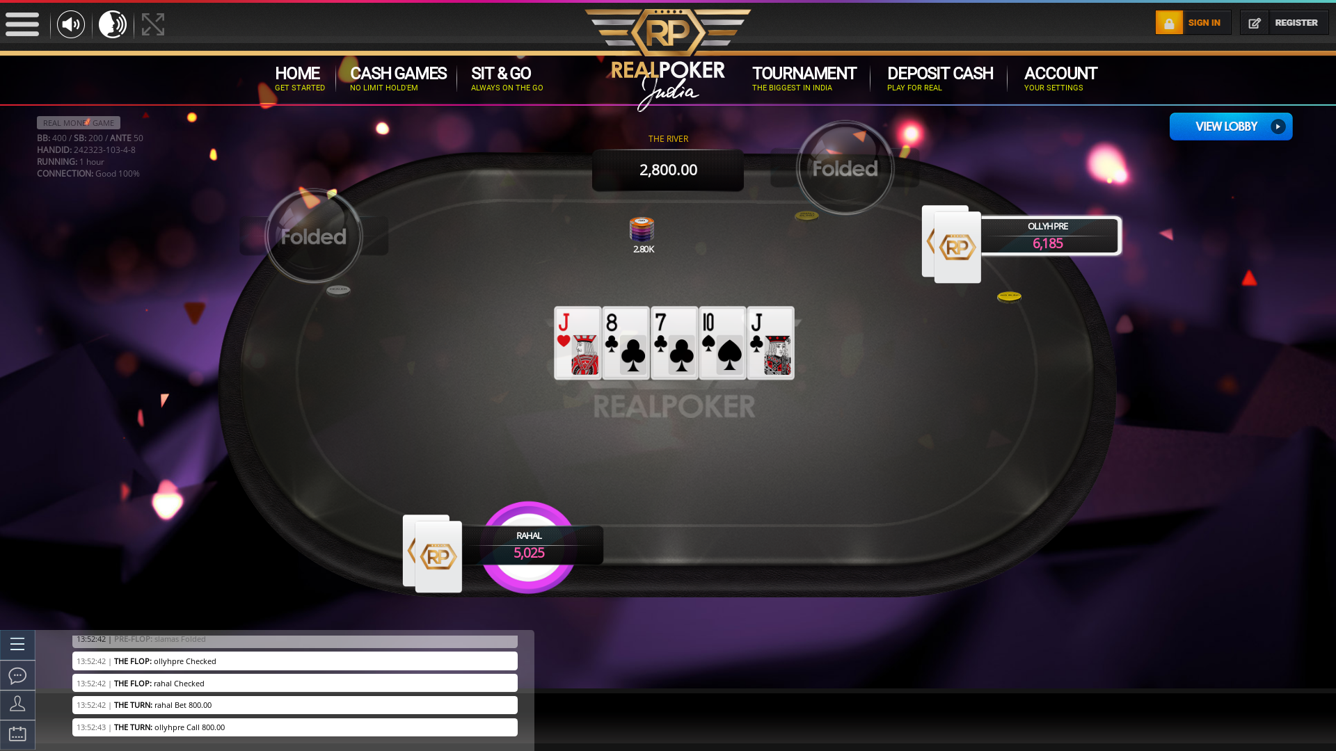 Bhikaji Cama Place 10 player poker in the 60th minute