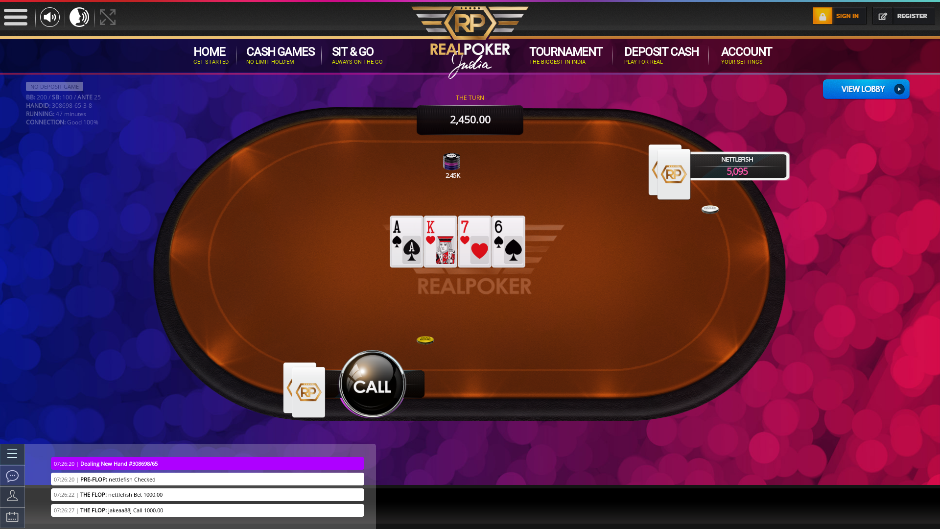 BTM Layout, Bangalore texas holdem poker table on a 10 player table in the 47th minute