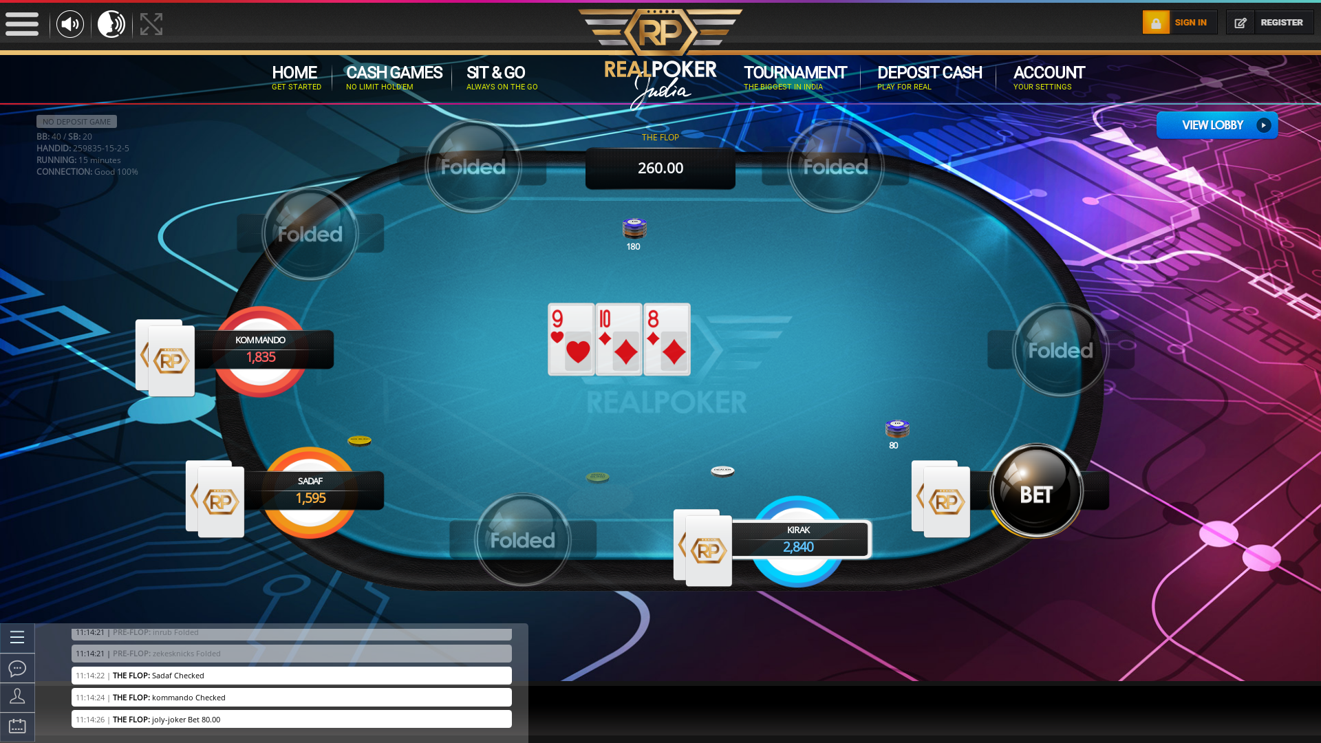 Indian 10 player poker in the 14th minute