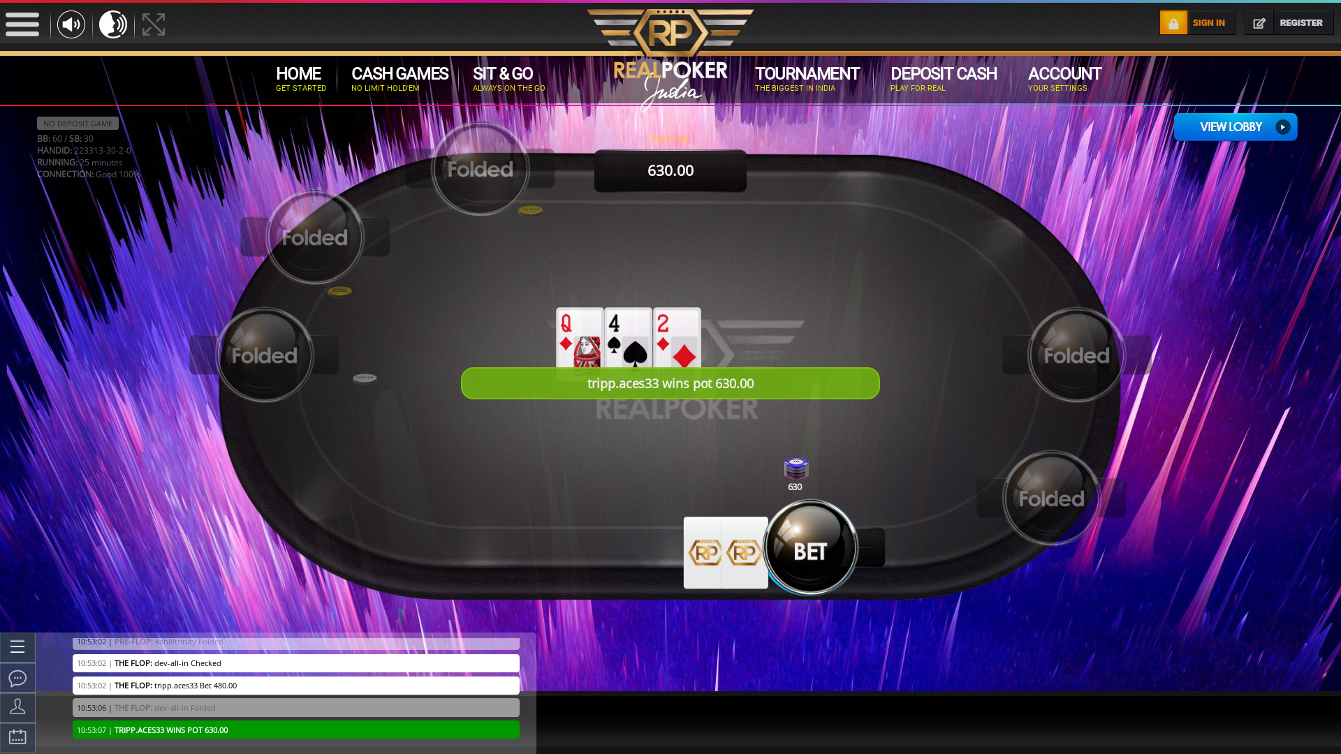 Indian 10 player poker in the 24th minute