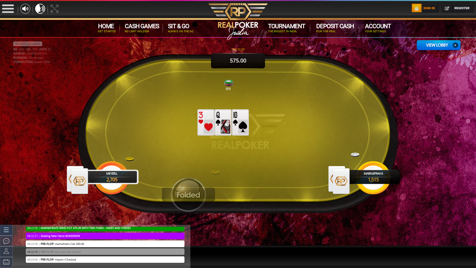Indian 10 player poker in the 29th minute