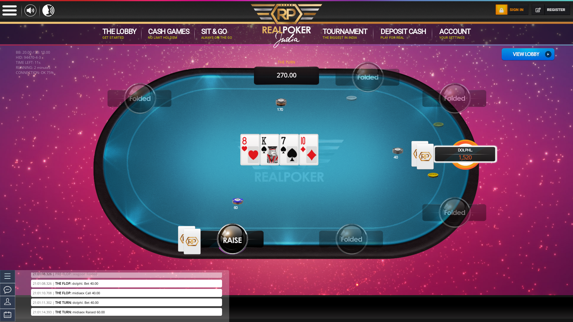 Indian 10 player poker in the 2nd minute