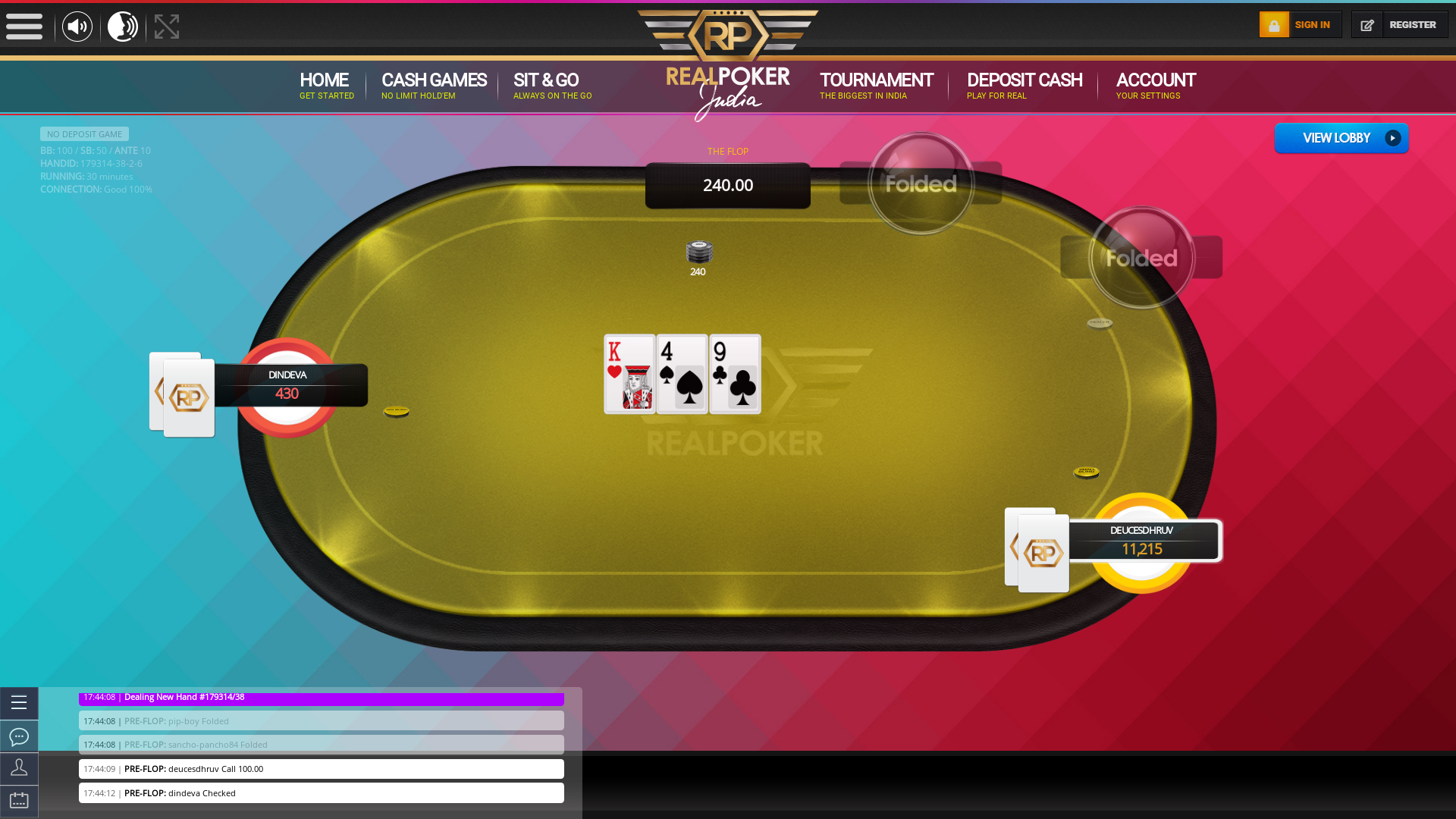 Indian 10 player poker in the 30th minute