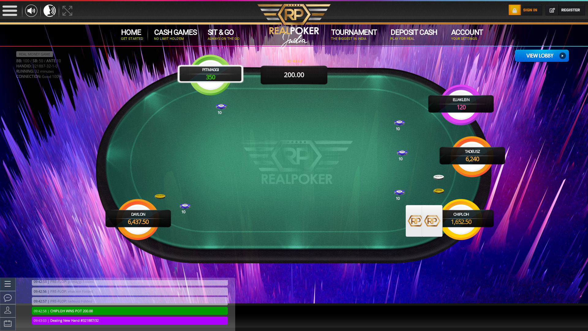 Indian 10 player poker in the 32nd minute