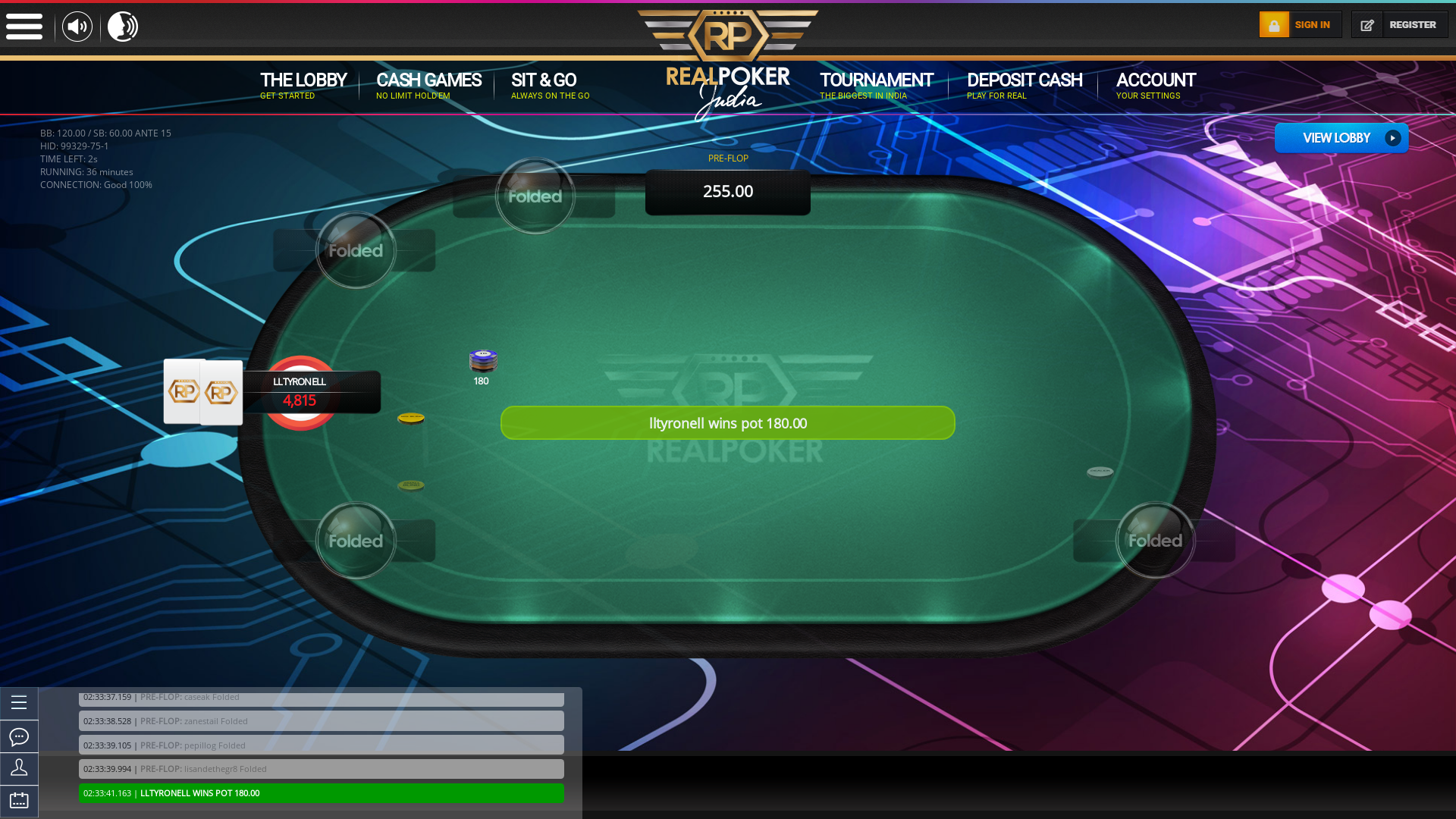 Indian 10 player poker in the 35th minute