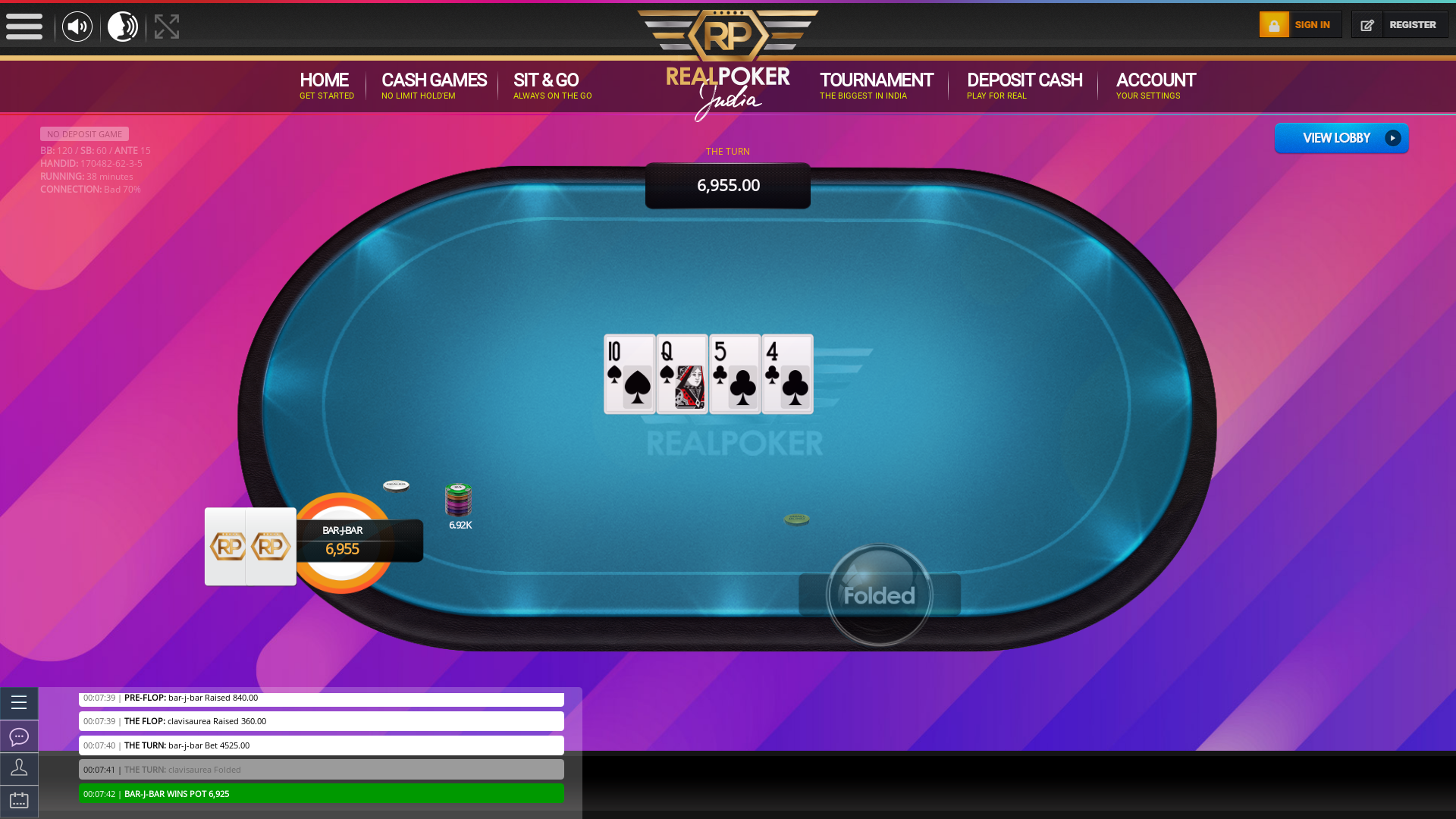 Indian 10 player poker in the 38th minute
