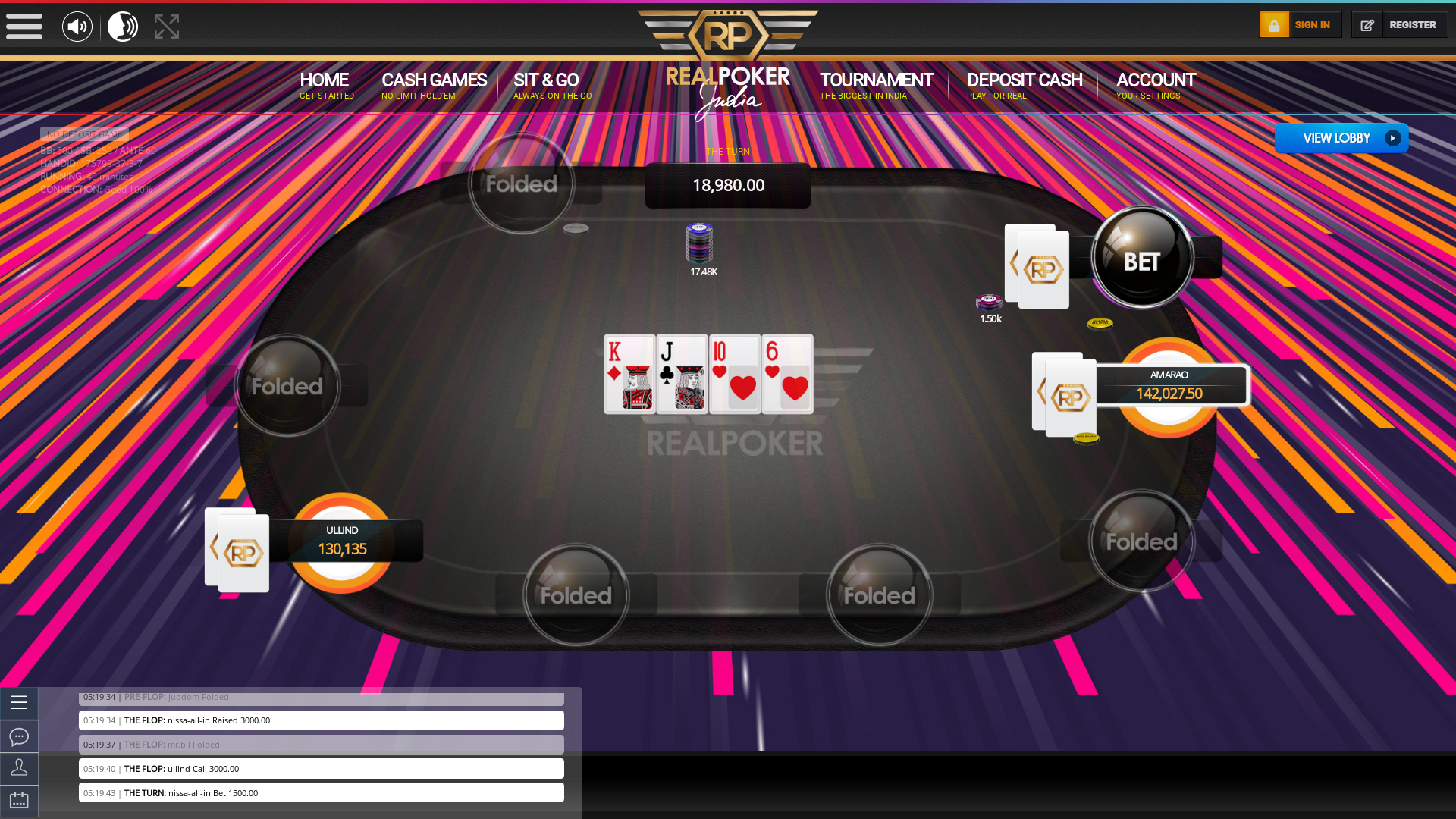 Indian 10 player poker in the 40th minute