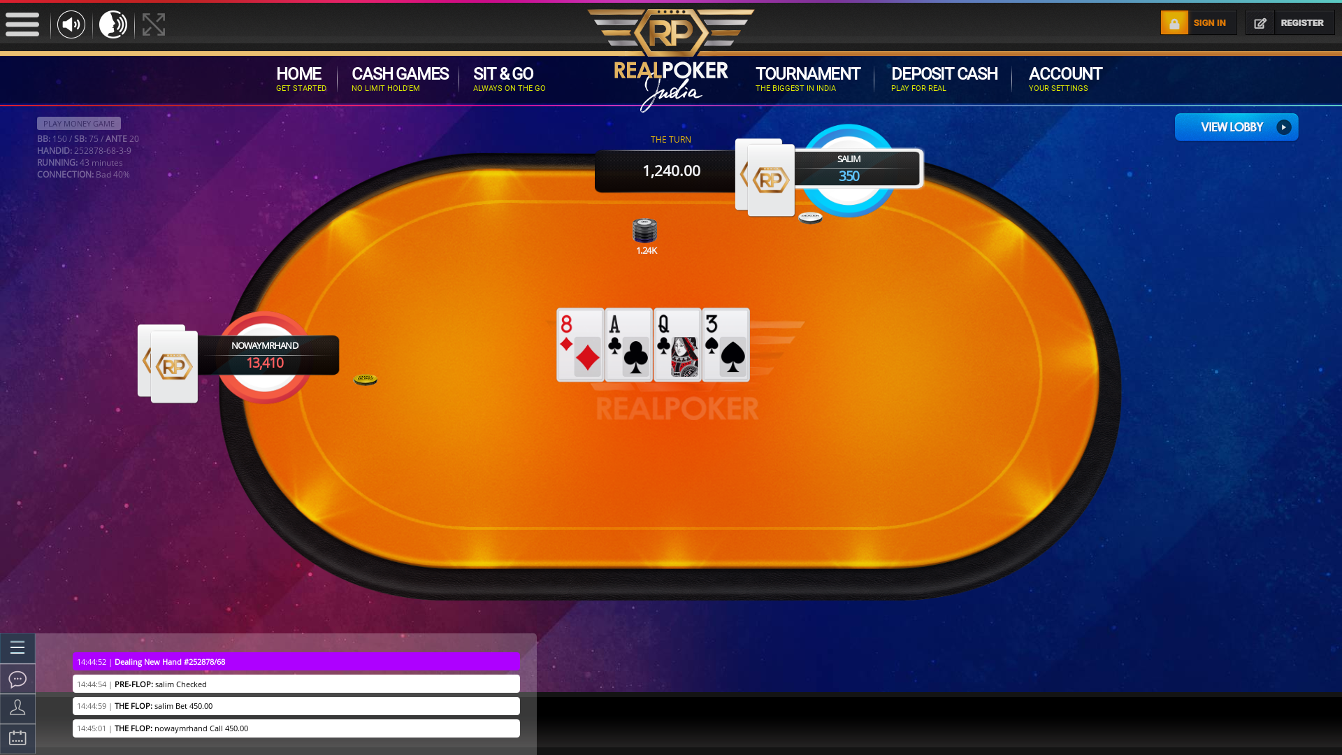 Indian 10 player poker in the 42nd minute
