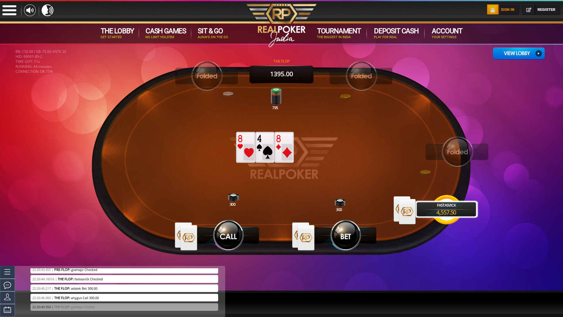 Indian 10 player poker in the 43rd minute