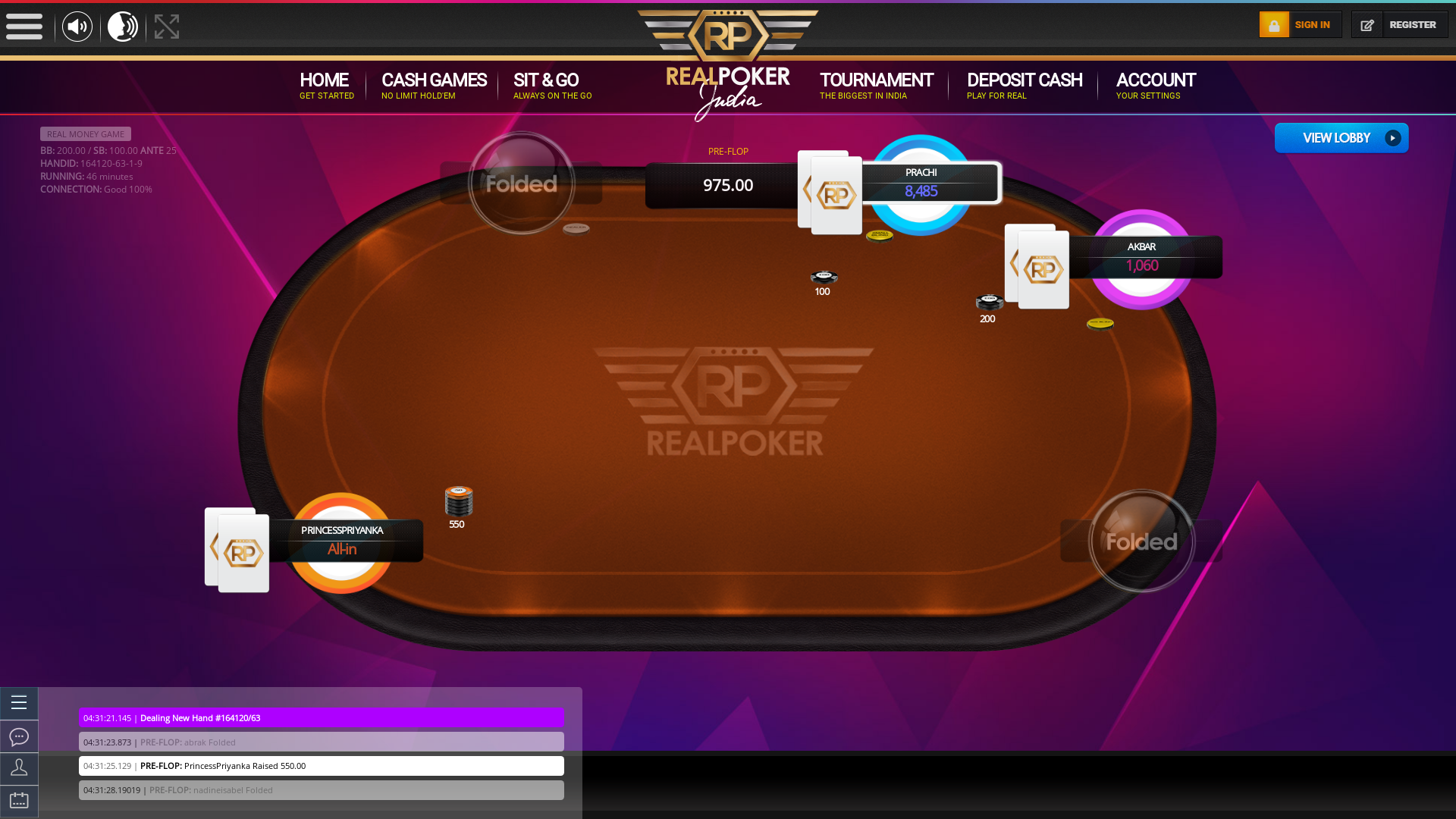 Indian 10 player poker in the 46th minute