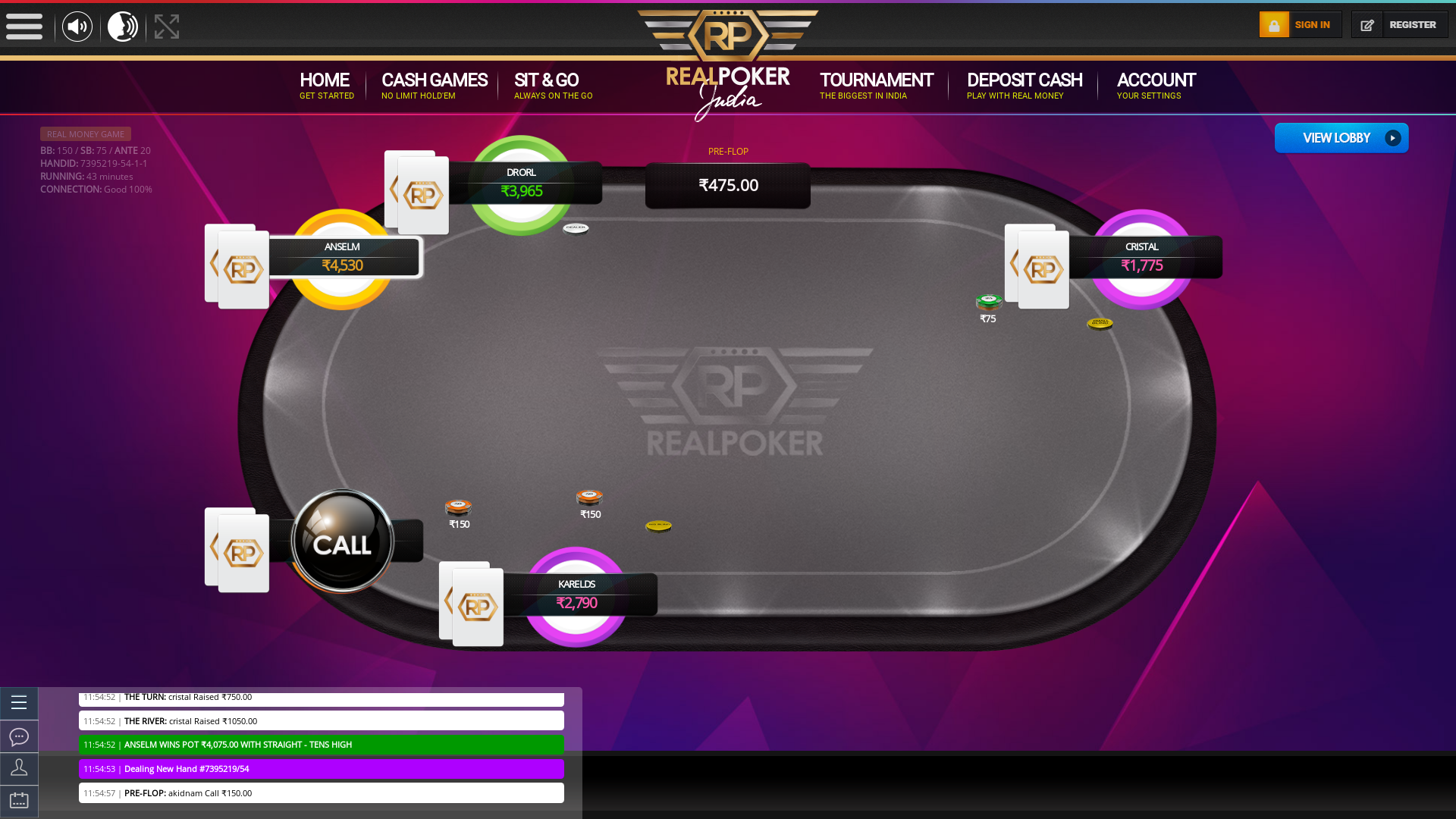 indian online poker on a 10 player table in the 43rd minute match up