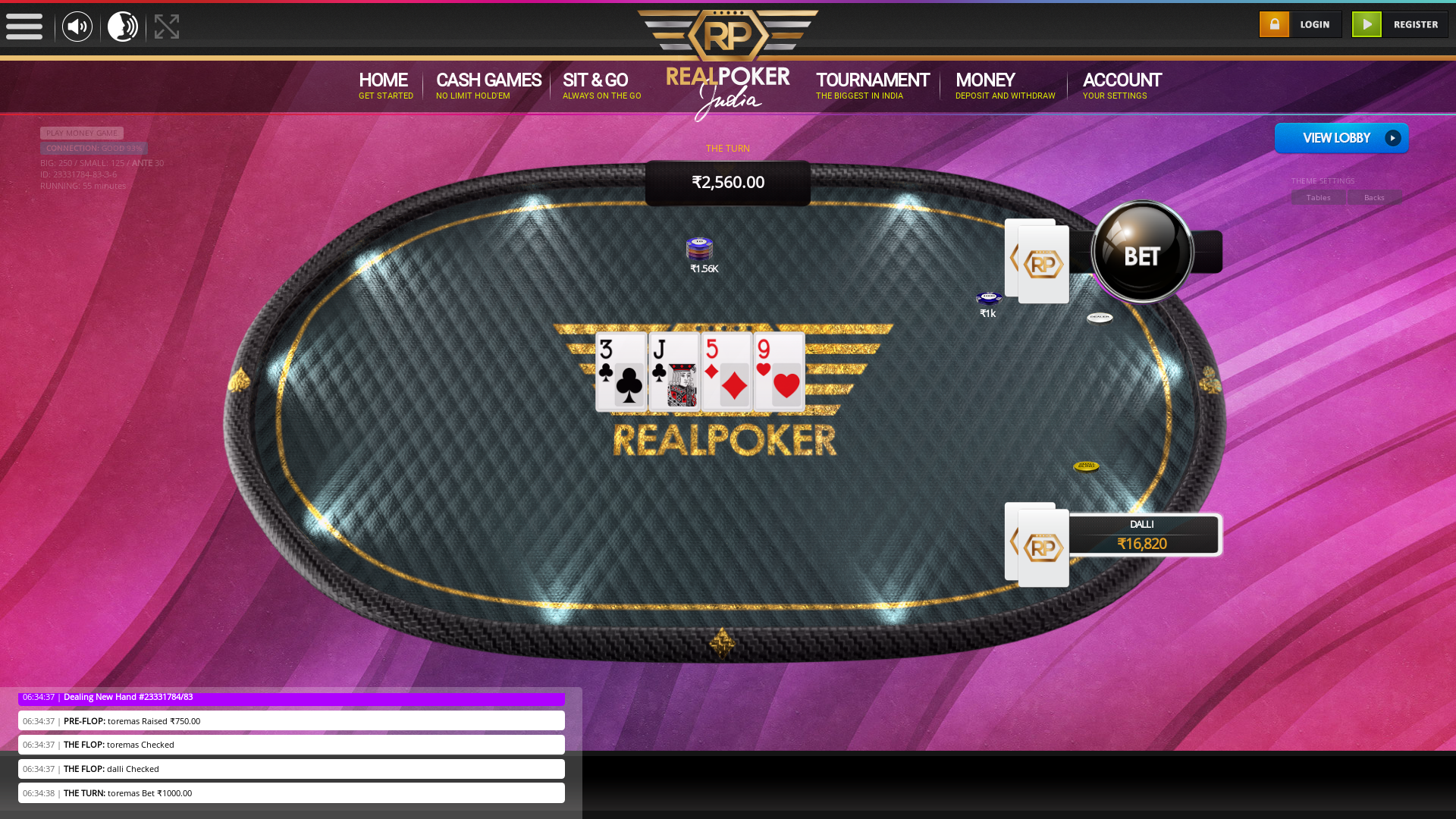 indian online poker on a 10 player table in the 55th minute match up