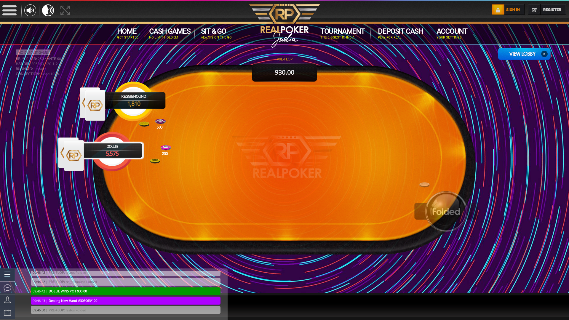 Indian online poker on a 10 player table in the 68th minute match up