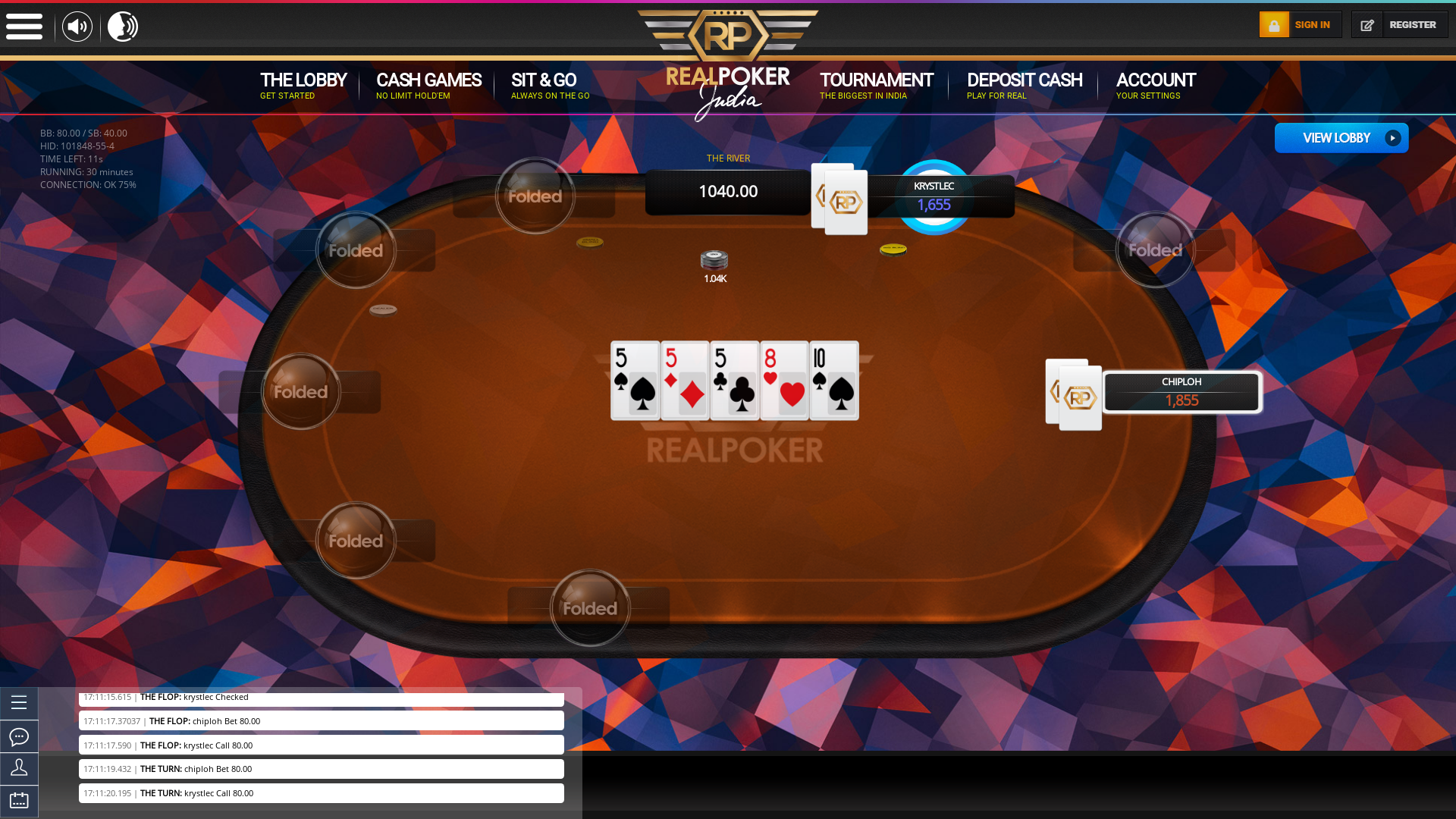 krystlec playing online poker on the Gurugram table
