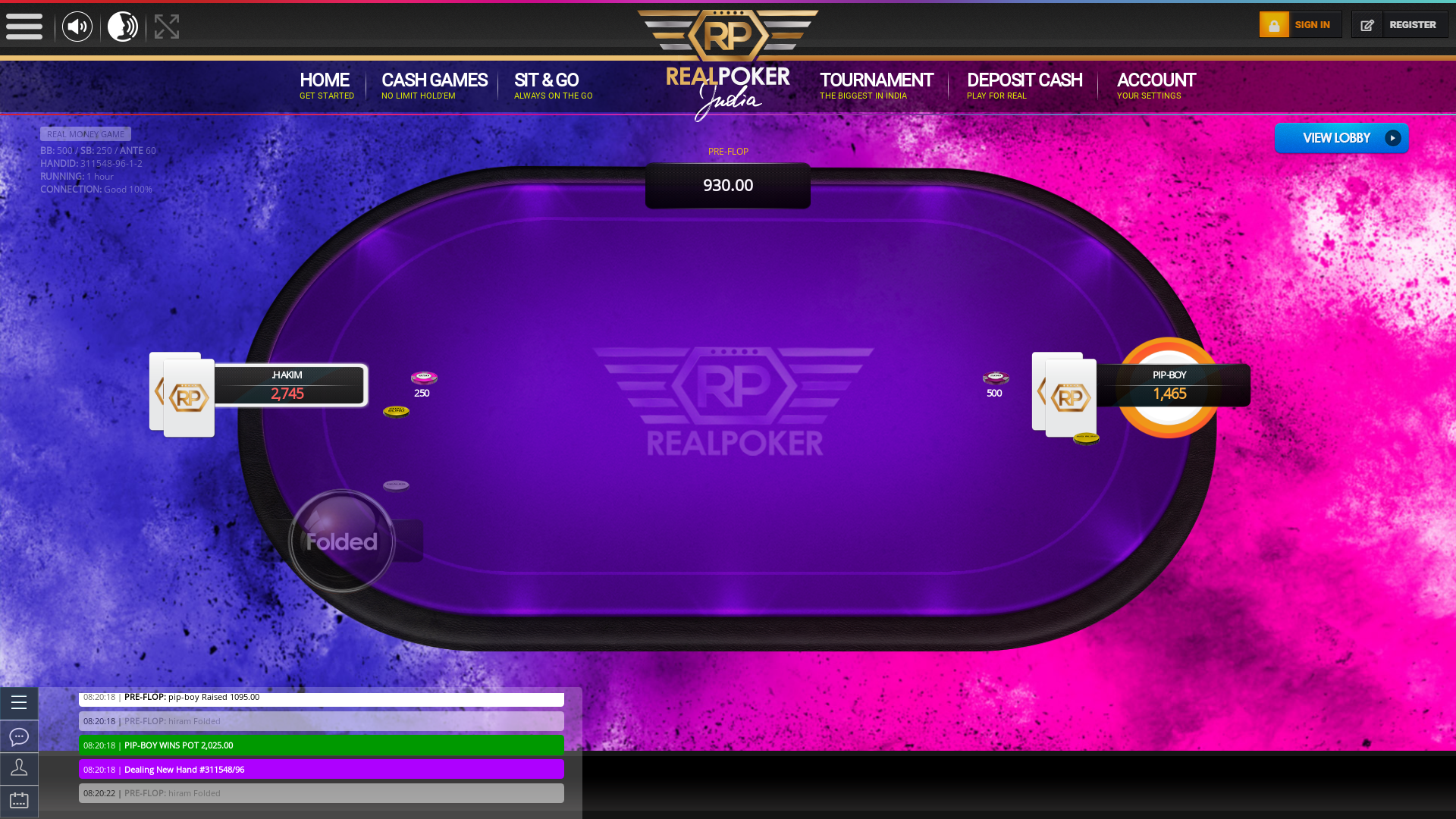 Mapusa Goa online poker game on a 10 player table in the 66th minute of the match