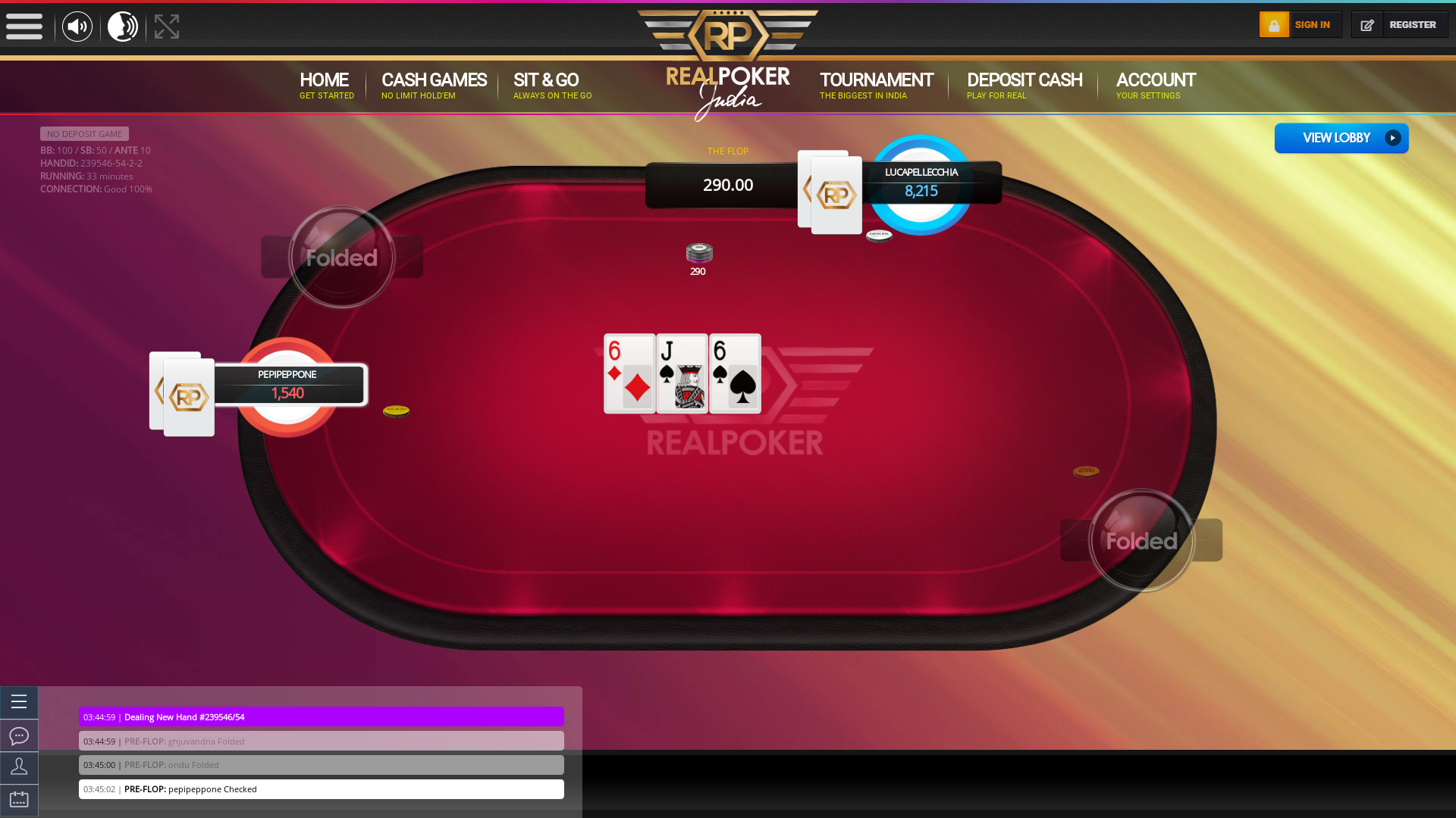 New Delhi texas holdem poker table on a 10 player table in the 33rd minute of the game
