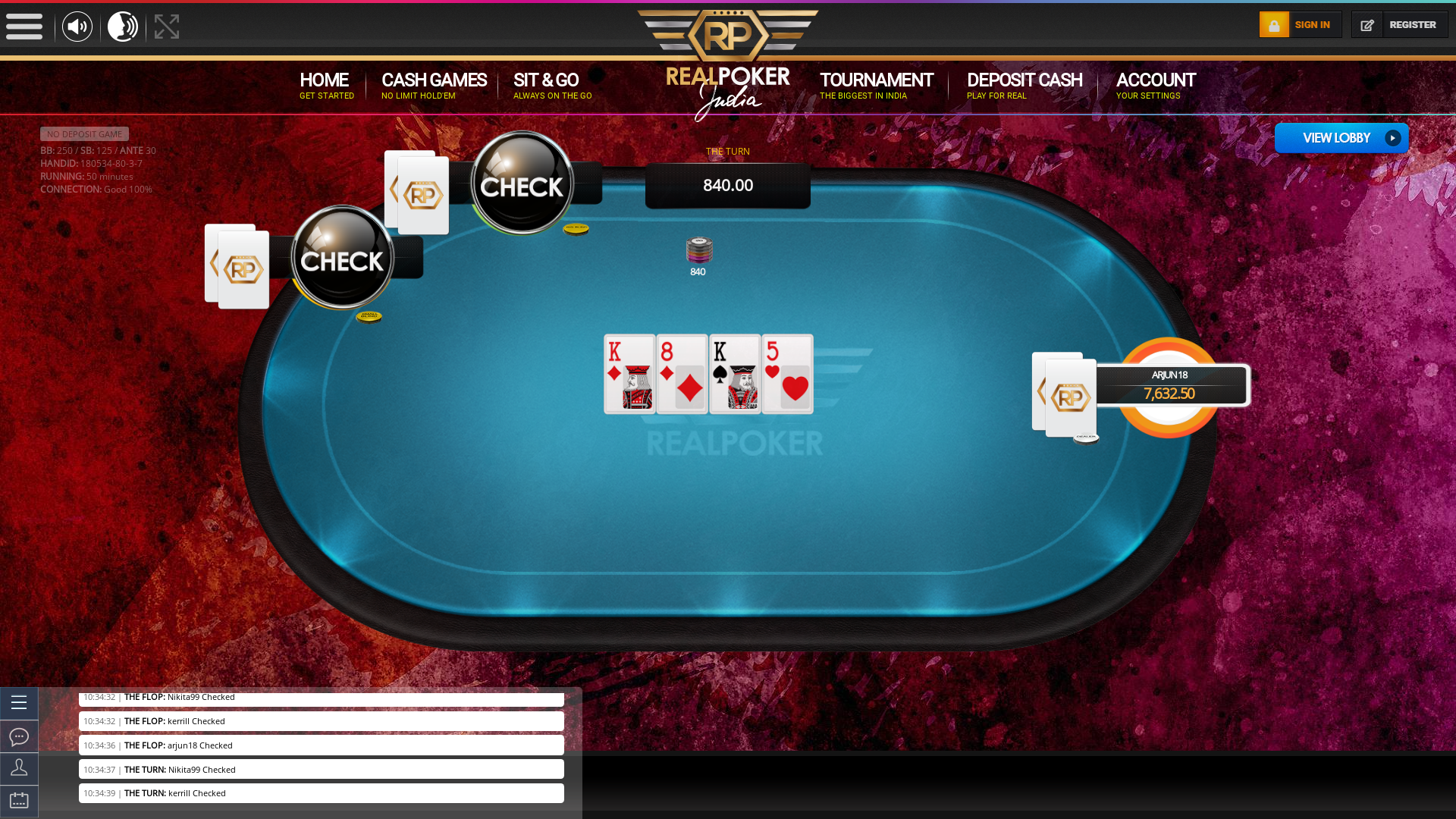 Nikita99 playing some superb high risk poker hands