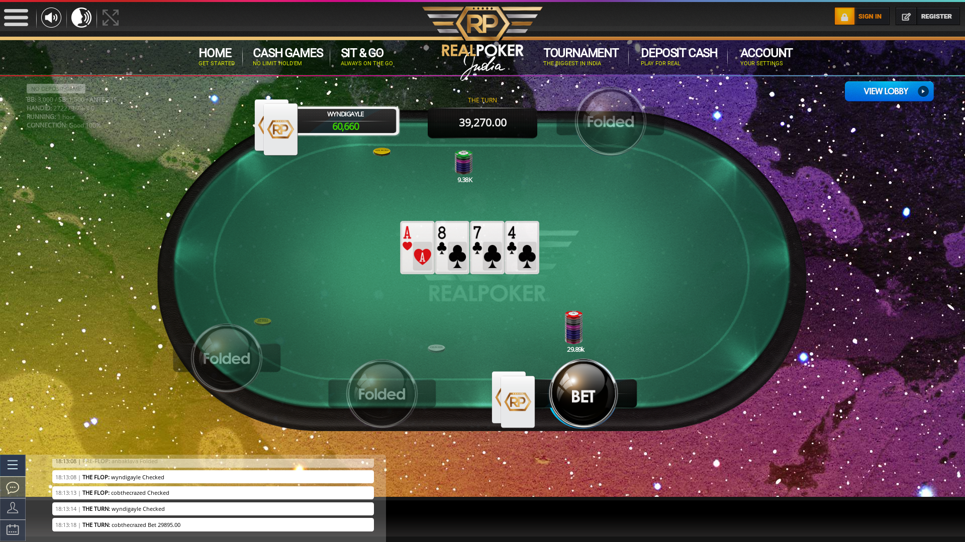 Online poker on a 10 player table in the 70th minute match up