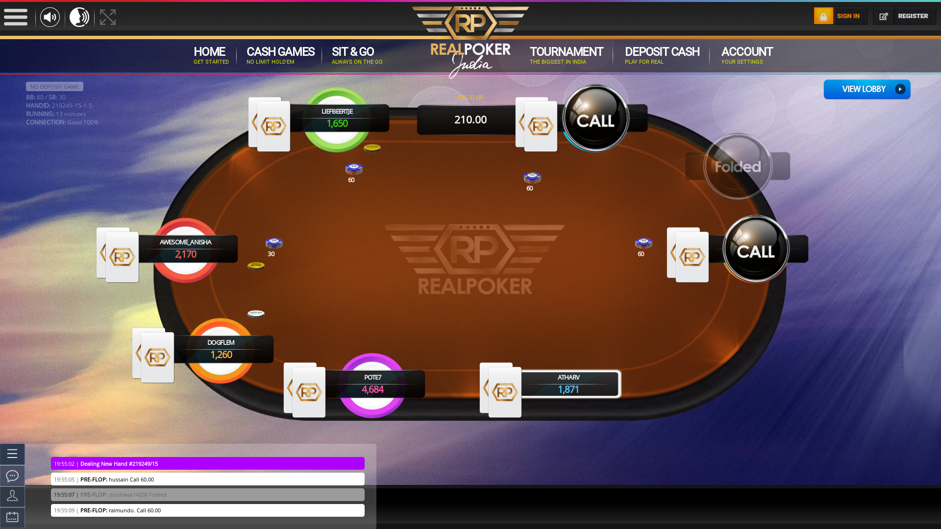 Real poker 10 player table in the 13th minute