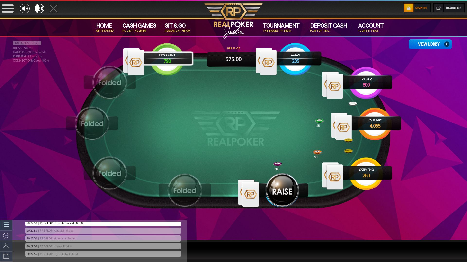 Real poker 10 player table in the 18th minute of the match