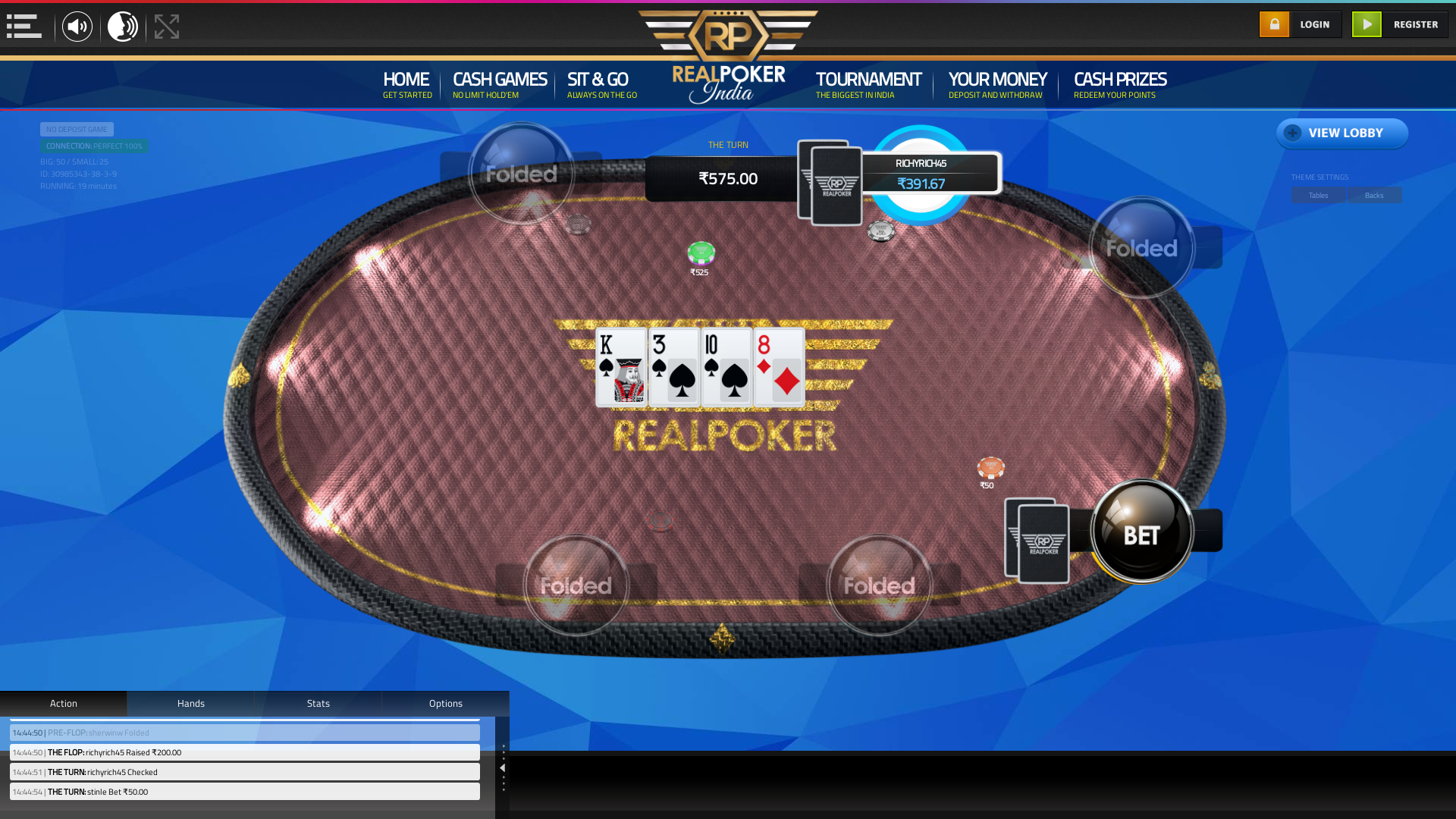 Real poker 10 player table in the 19th minute of the match