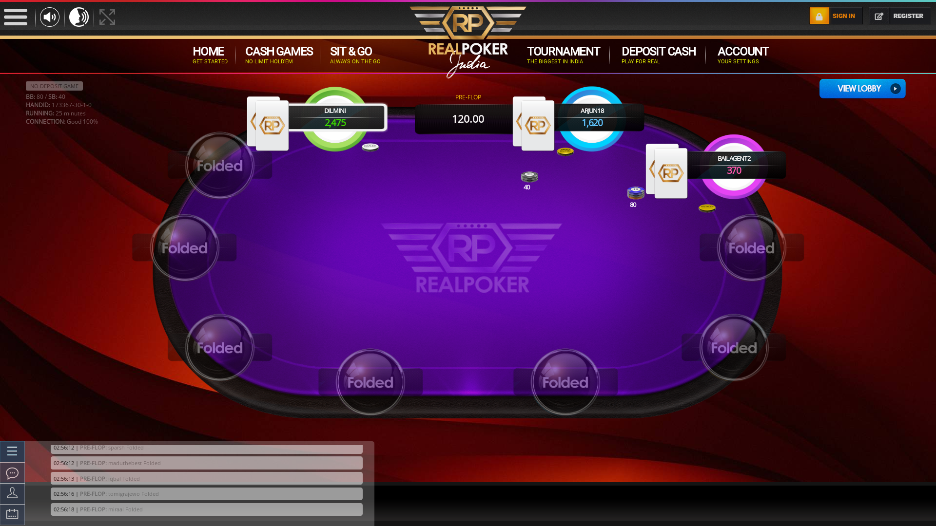 Real poker 10 player table in the 25th minute