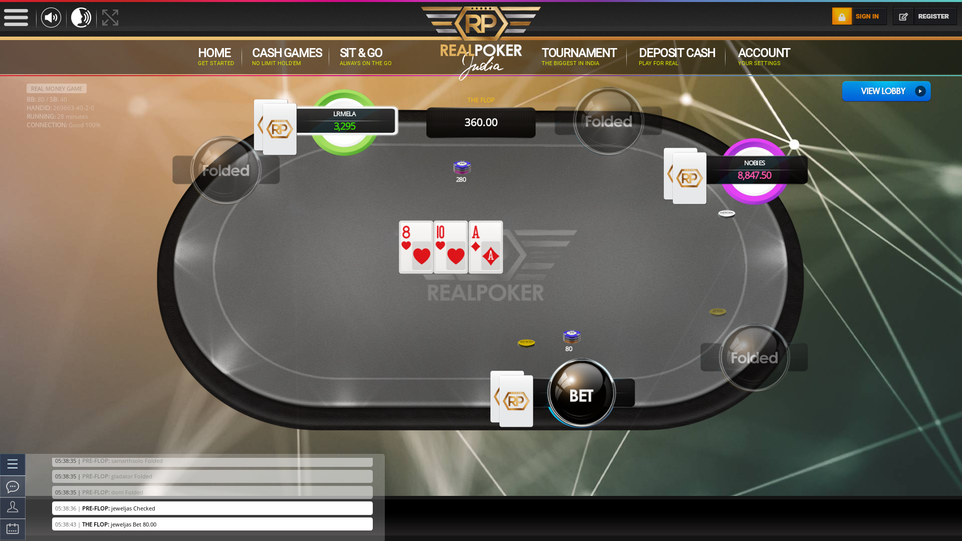 Real poker 10 player table in the 28th minute