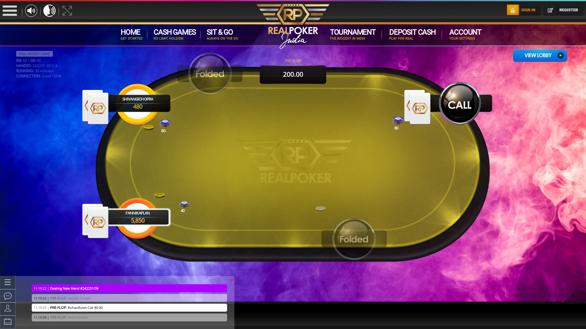 Real poker 10 player table in the 29th minute