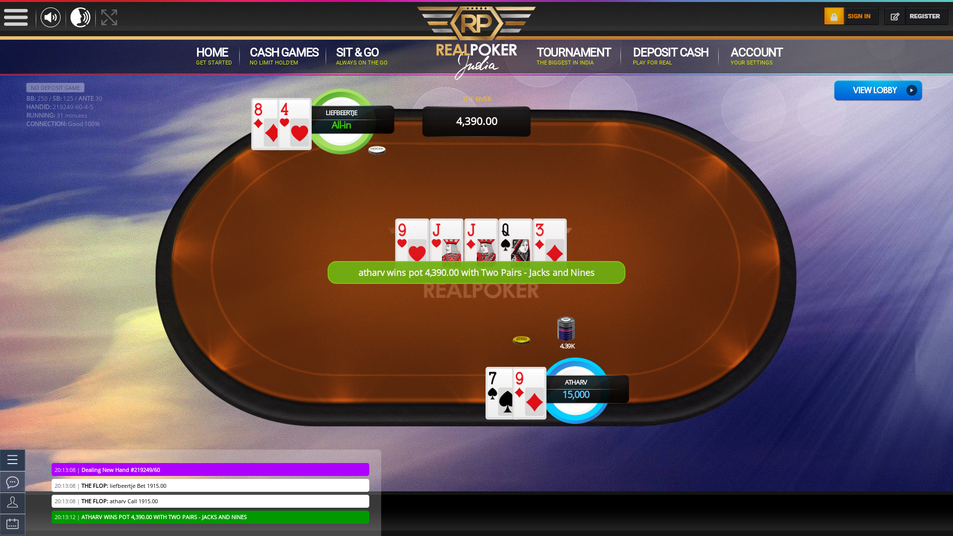 Real poker 10 player table in the 3 match
