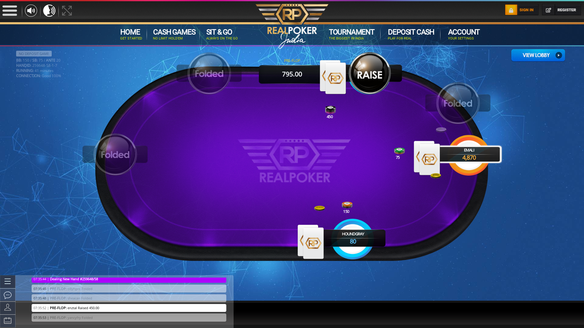 Real poker 10 player table in the 4 match