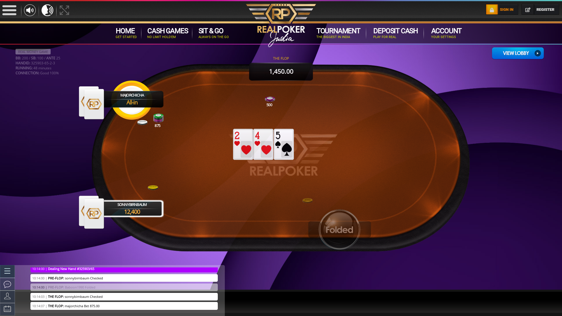 Real poker 10 player table in the 48th minute
