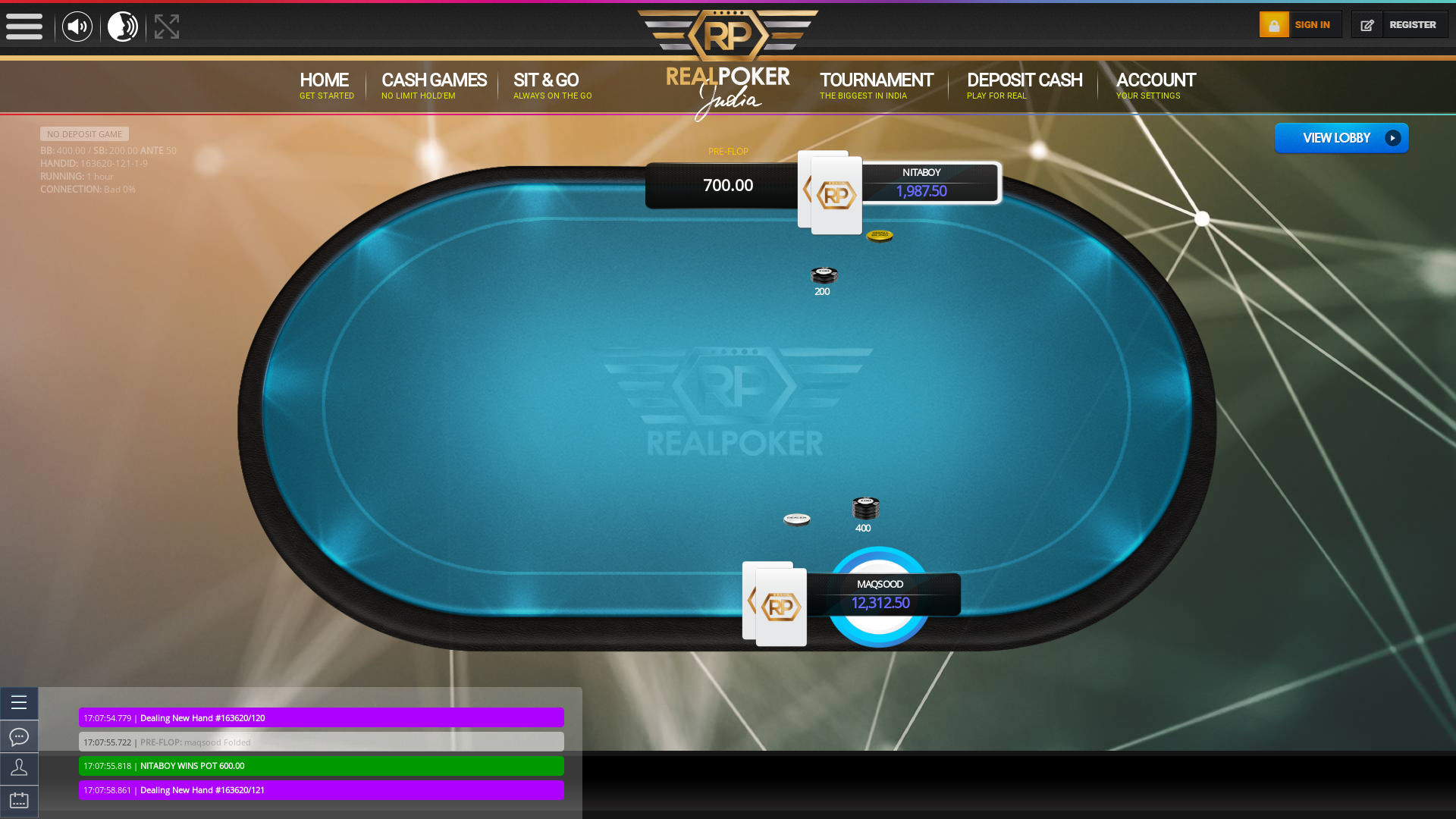 Real poker 10 player table in the 64th minute