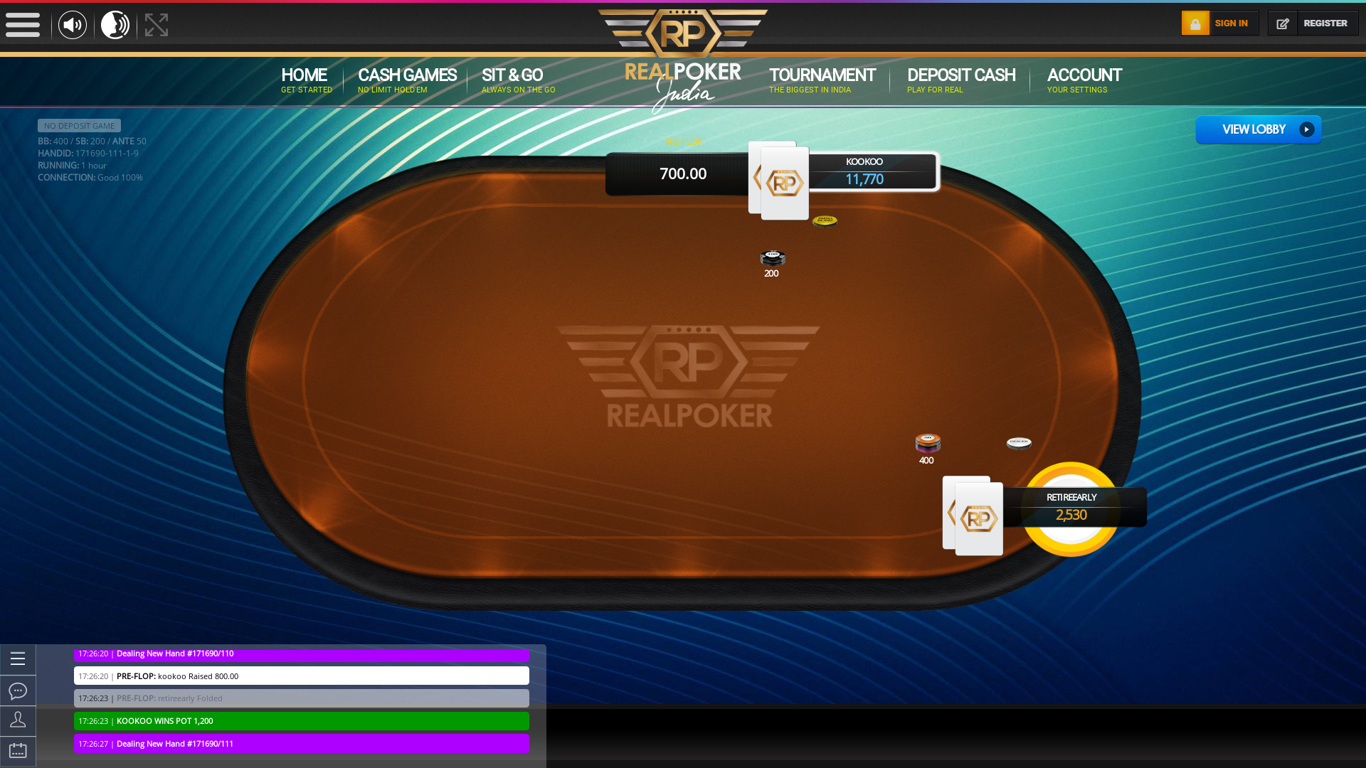 Real poker 10 player table in the 64th minute