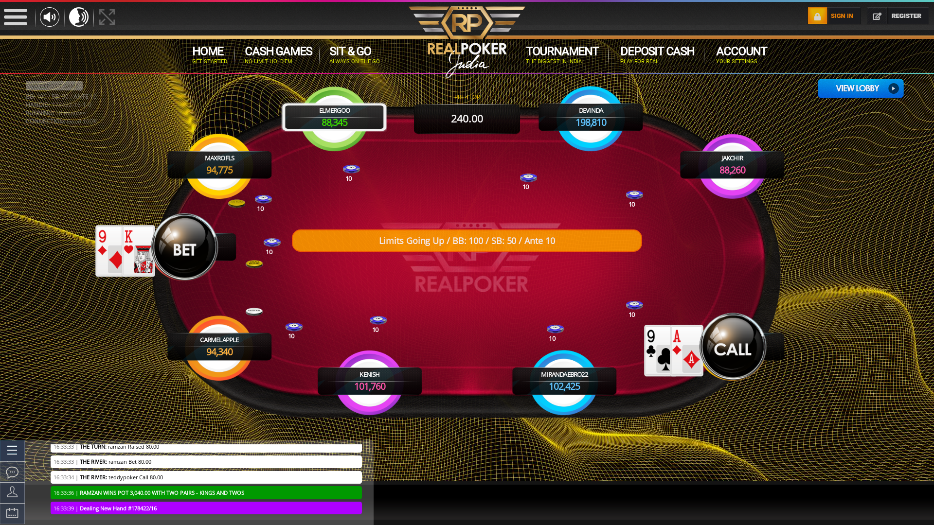 Indira Nagar, Bangalore Poker Website from 22nd August