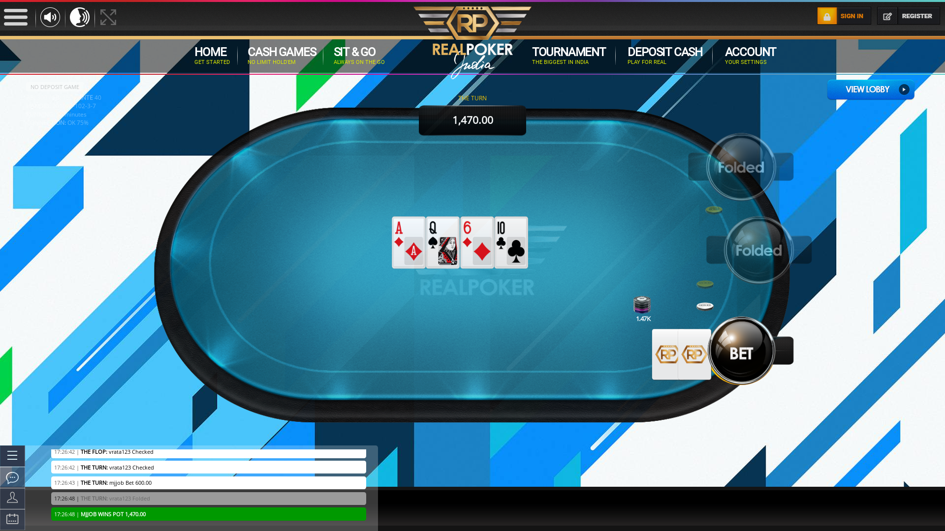 vrata123 playing some superb high risk poker hands